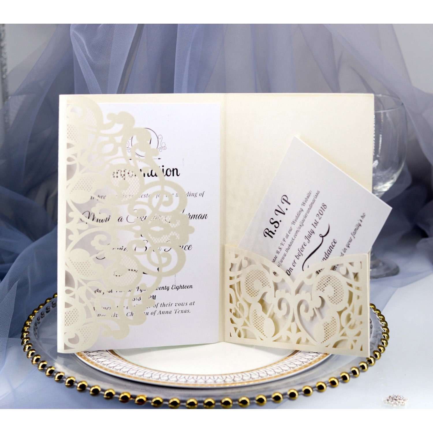 Business Invitation Card Laser Cut Marriage Invitation Thank You Card